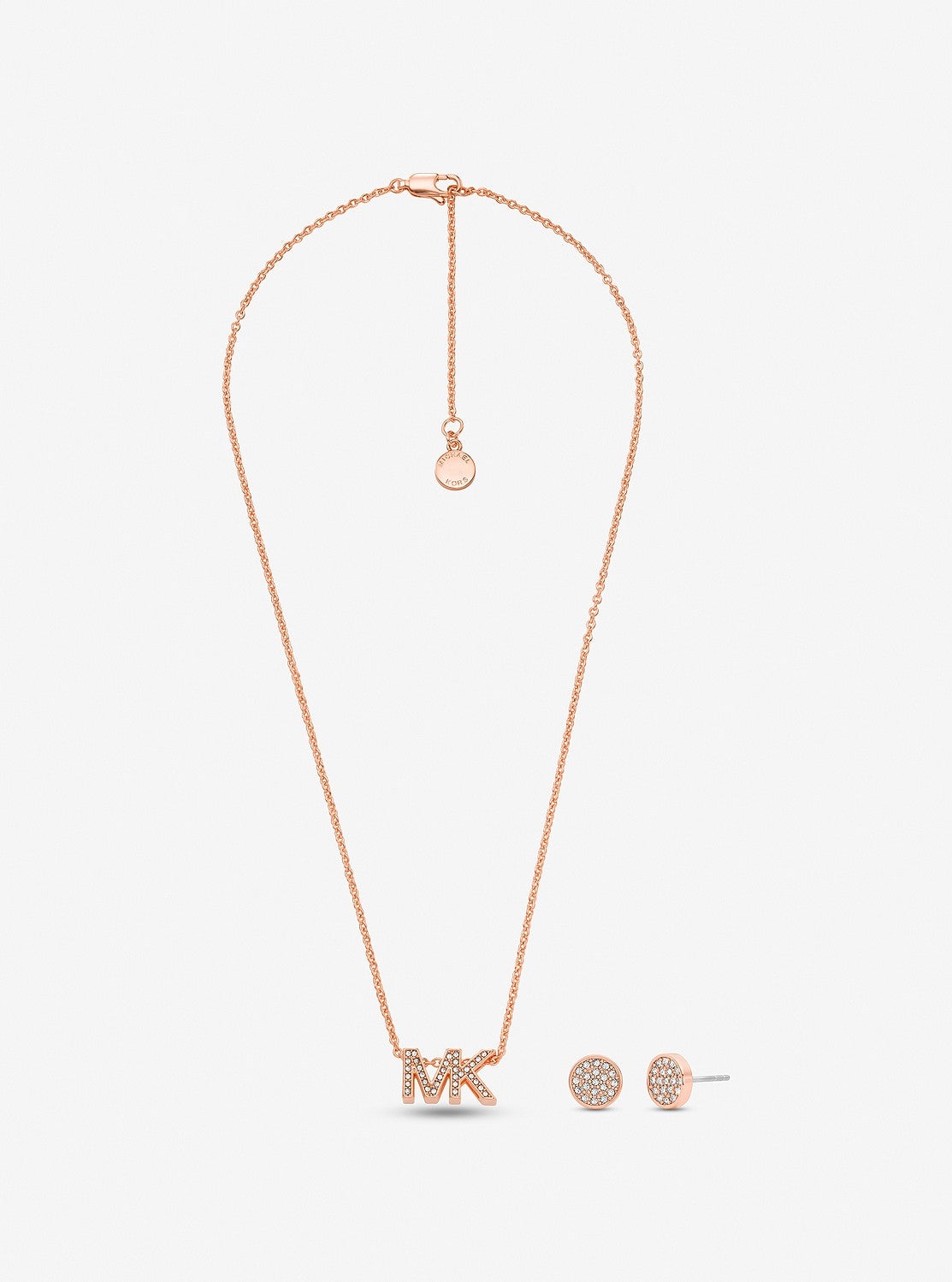 MK グリッツ ネックレス & スタッドピアス セット
