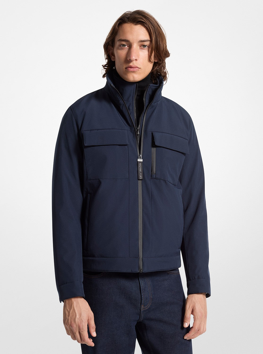 BELGRAVIA ウーヴン ジップアップ ジャケット