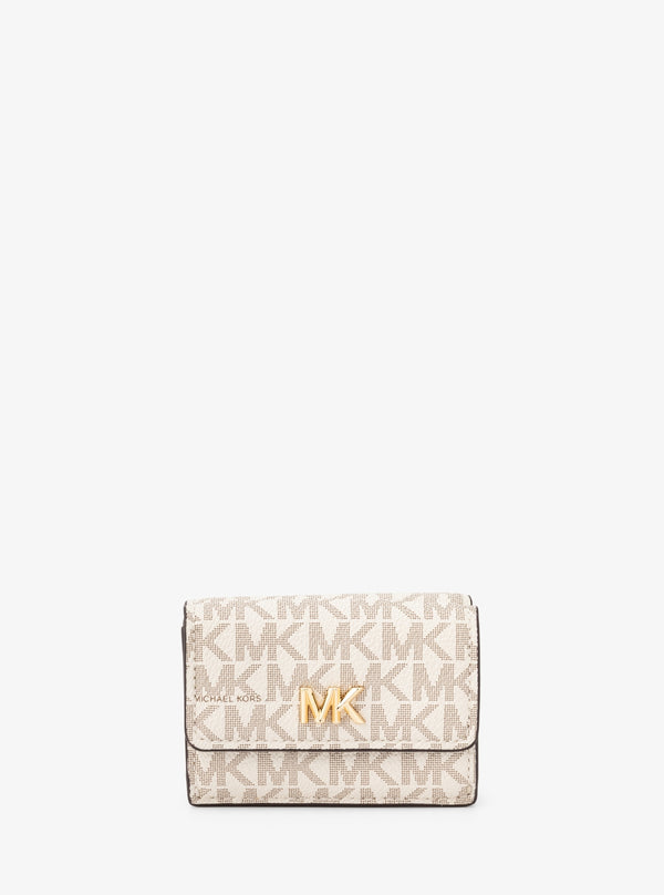 MK FACET トライフォールド フラップ ウォレット スモール - MKシグネチャー