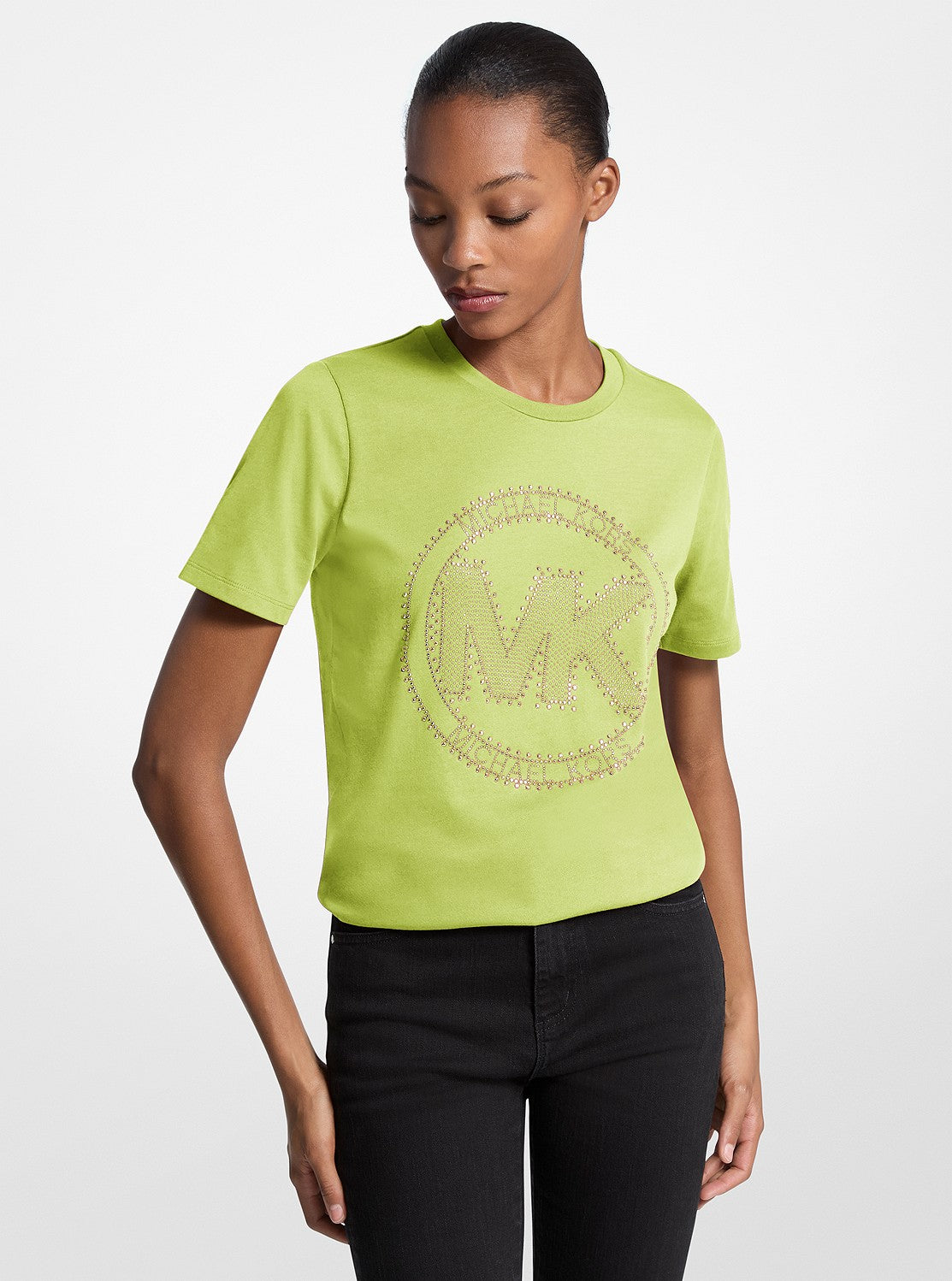 ラインストーン MK サークル ロゴ Tシャツ