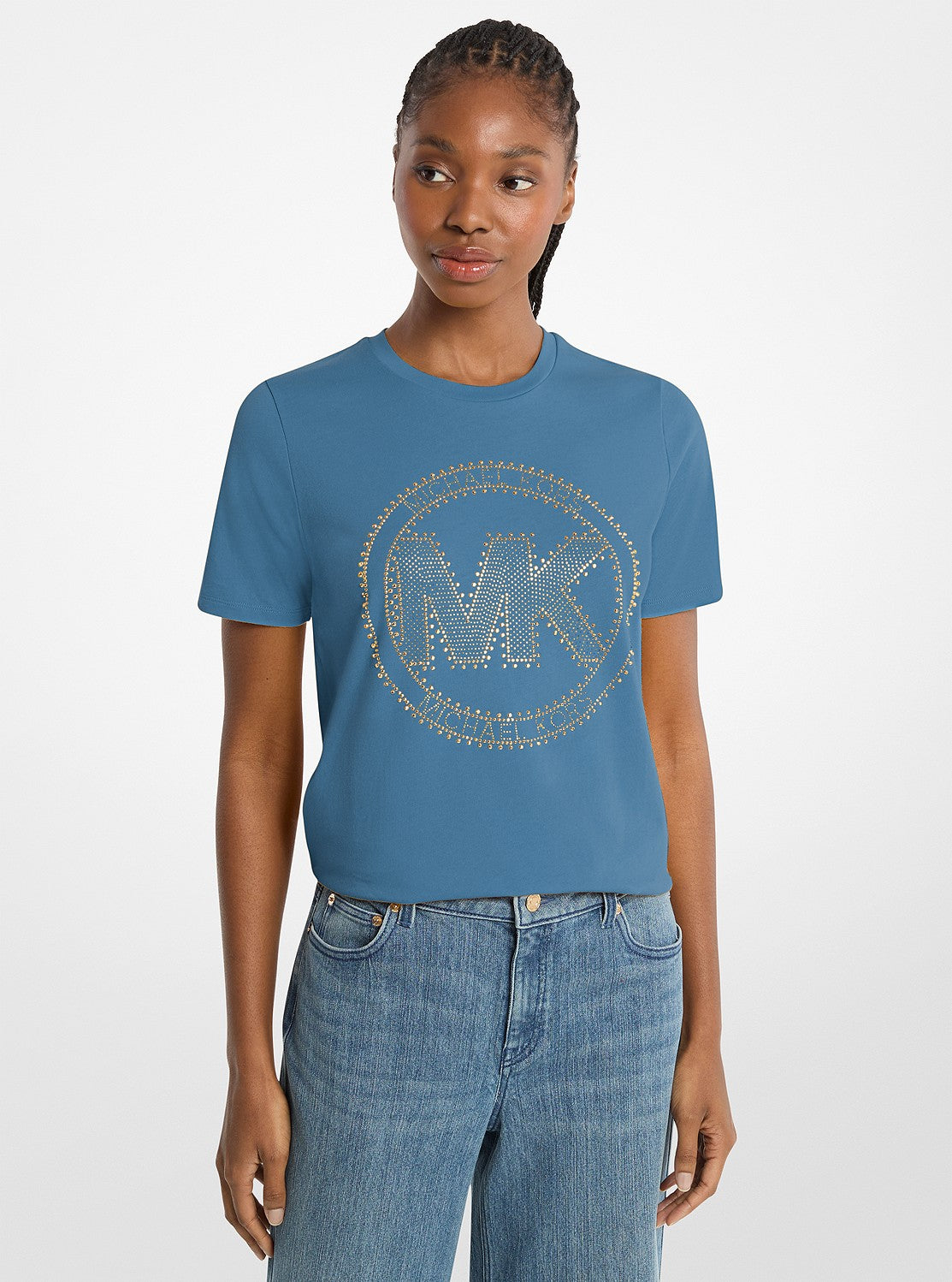 ラインストーン MK サークル ロゴ Tシャツ