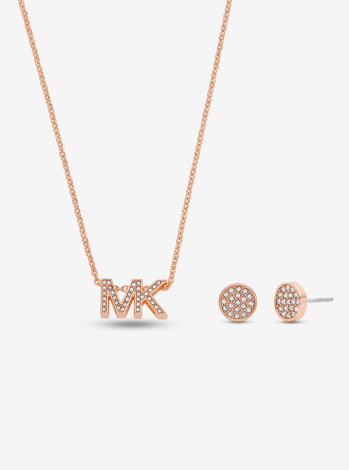 MK グリッツ ネックレス & スタッドピアス セット