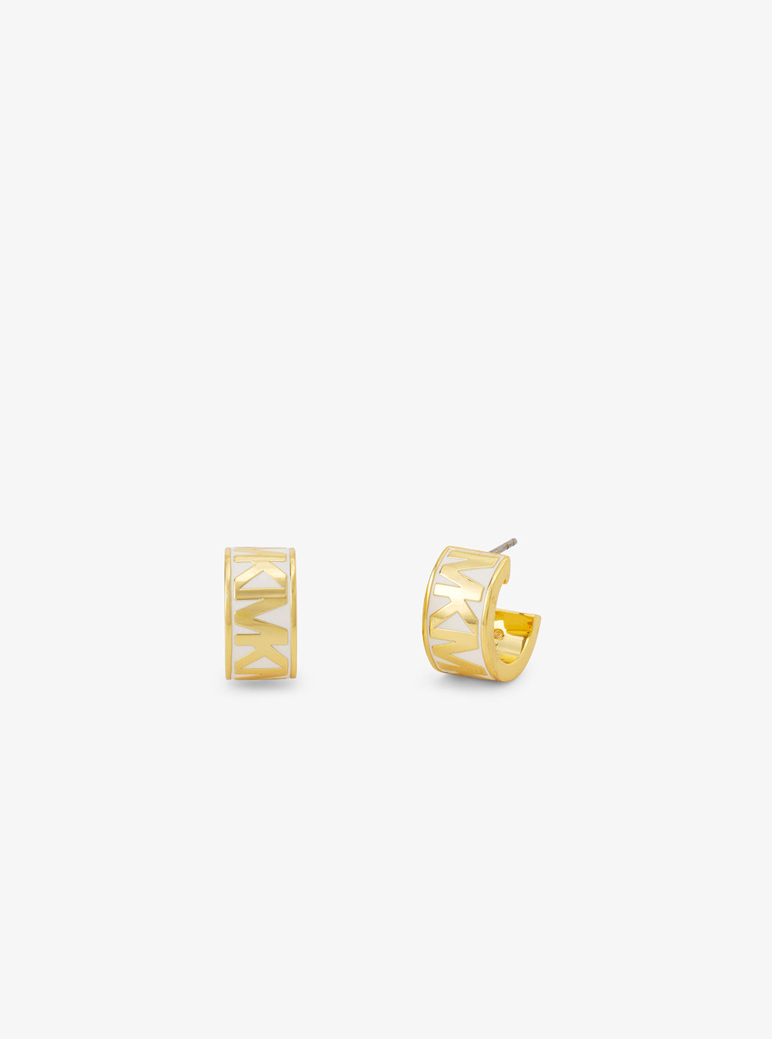 エナメル ロゴ フープピアス