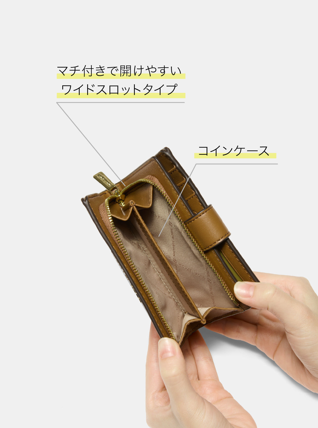 JET SET TRAVEL ビルフォールド ジップ コンパクト ウォレット ミディアム - MKシグネチャー