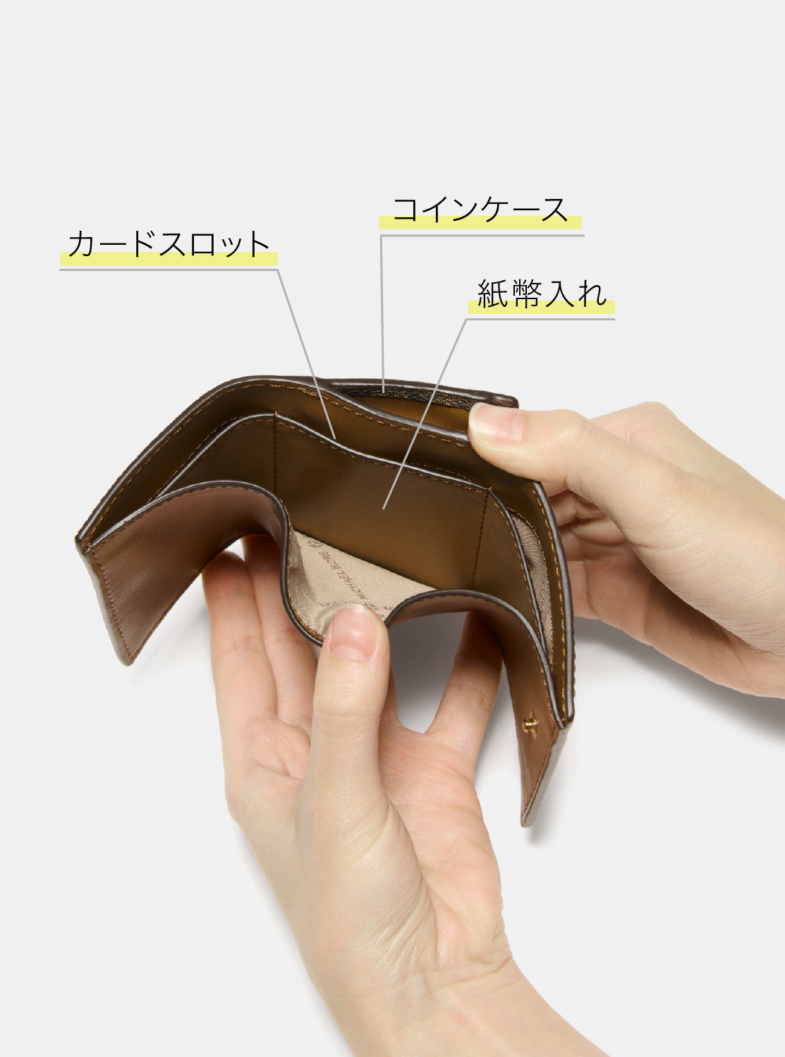 JET SET TRAVEL トライフォールド ジップ ウォレット エクストラスモール - MKシグネチャー