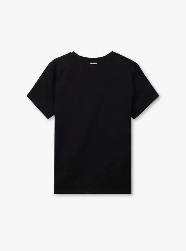 エンベリッシュ ロゴ ストレッチ コットン ジャージー Tシャツ