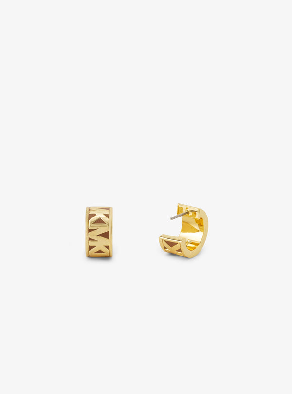 エナメル ハギー ゴールド ピアス
