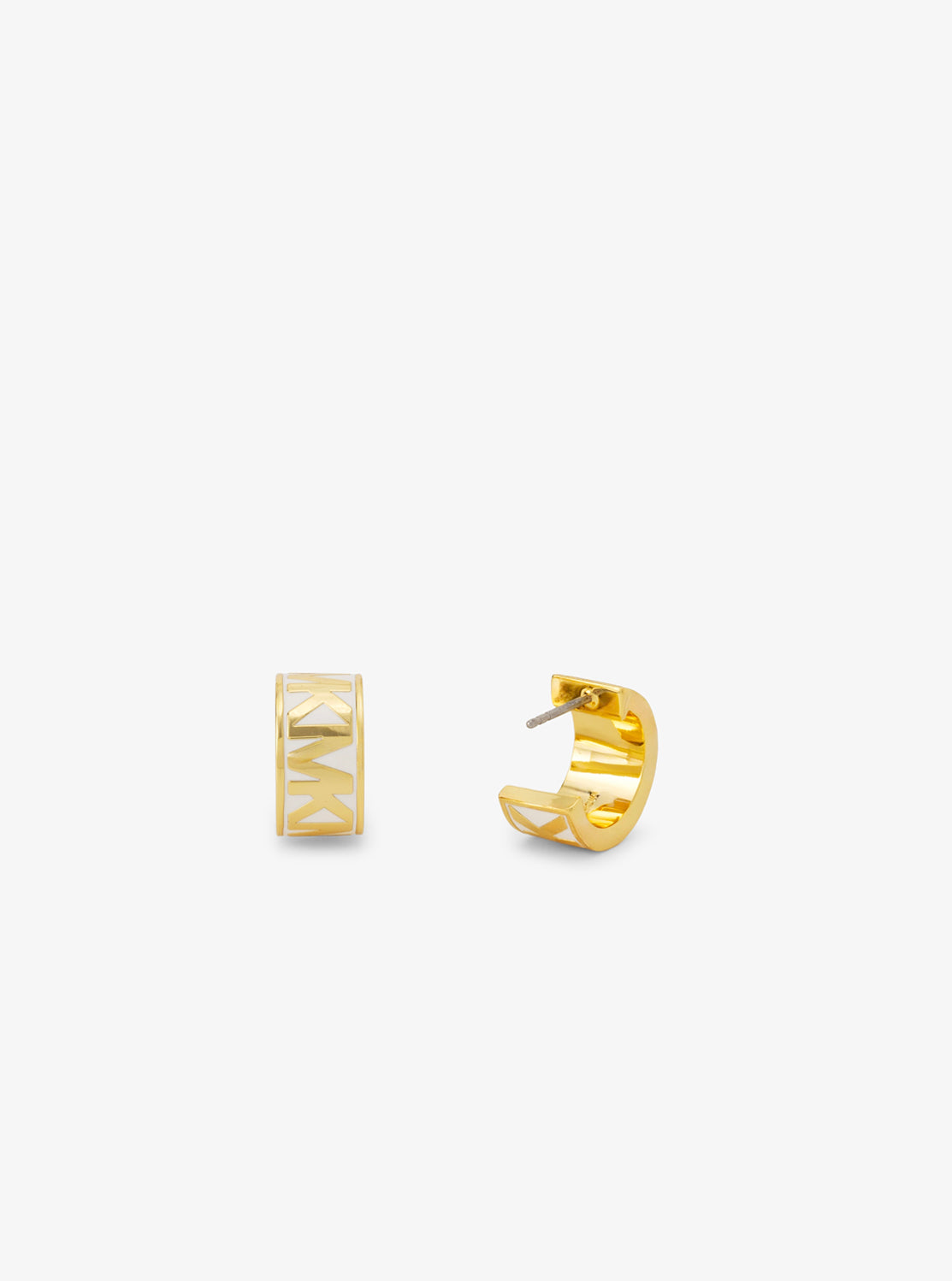 エナメル ロゴ フープピアス