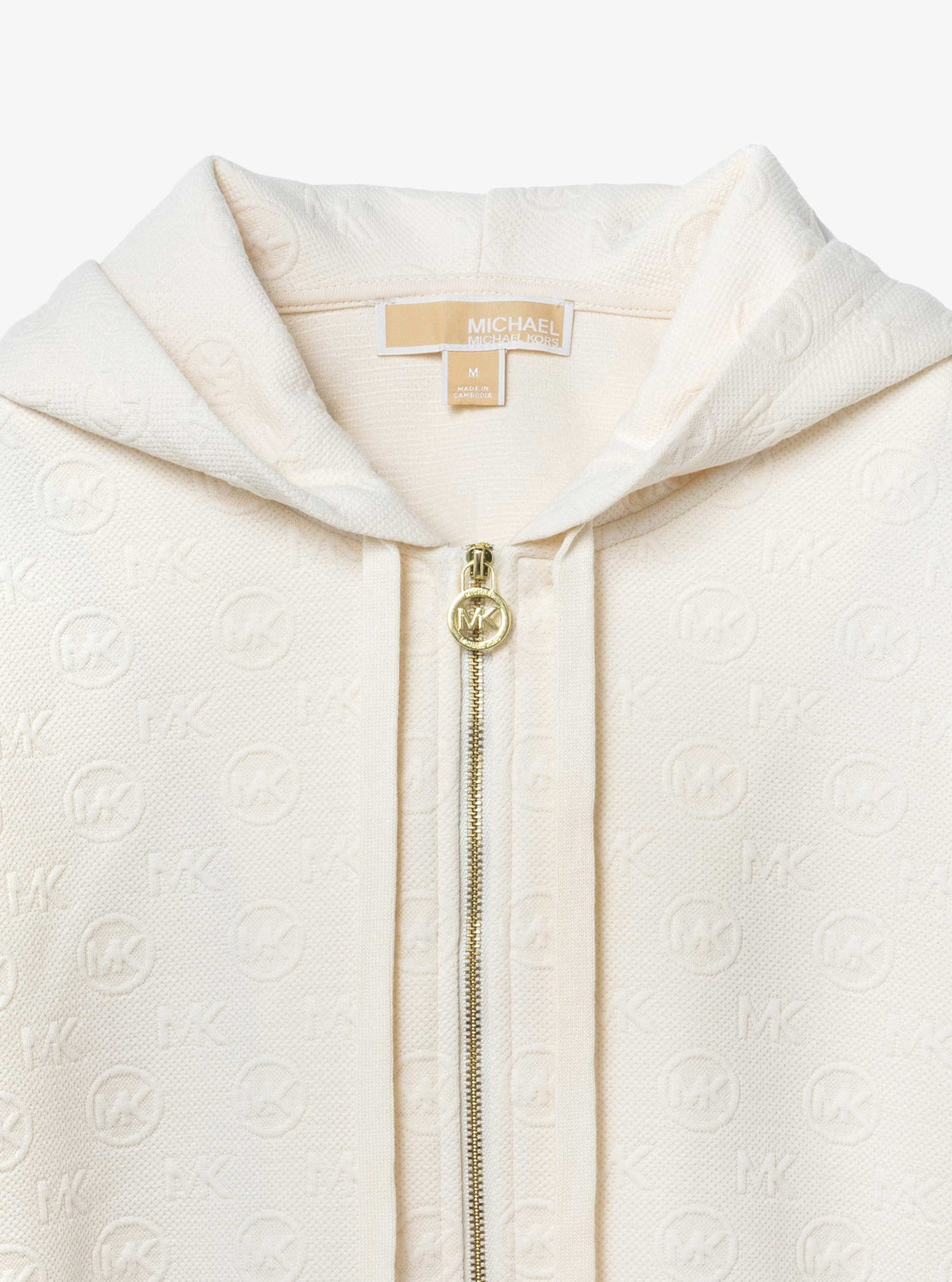 MK CHARM ジャカード クロップ ジップ フーディー