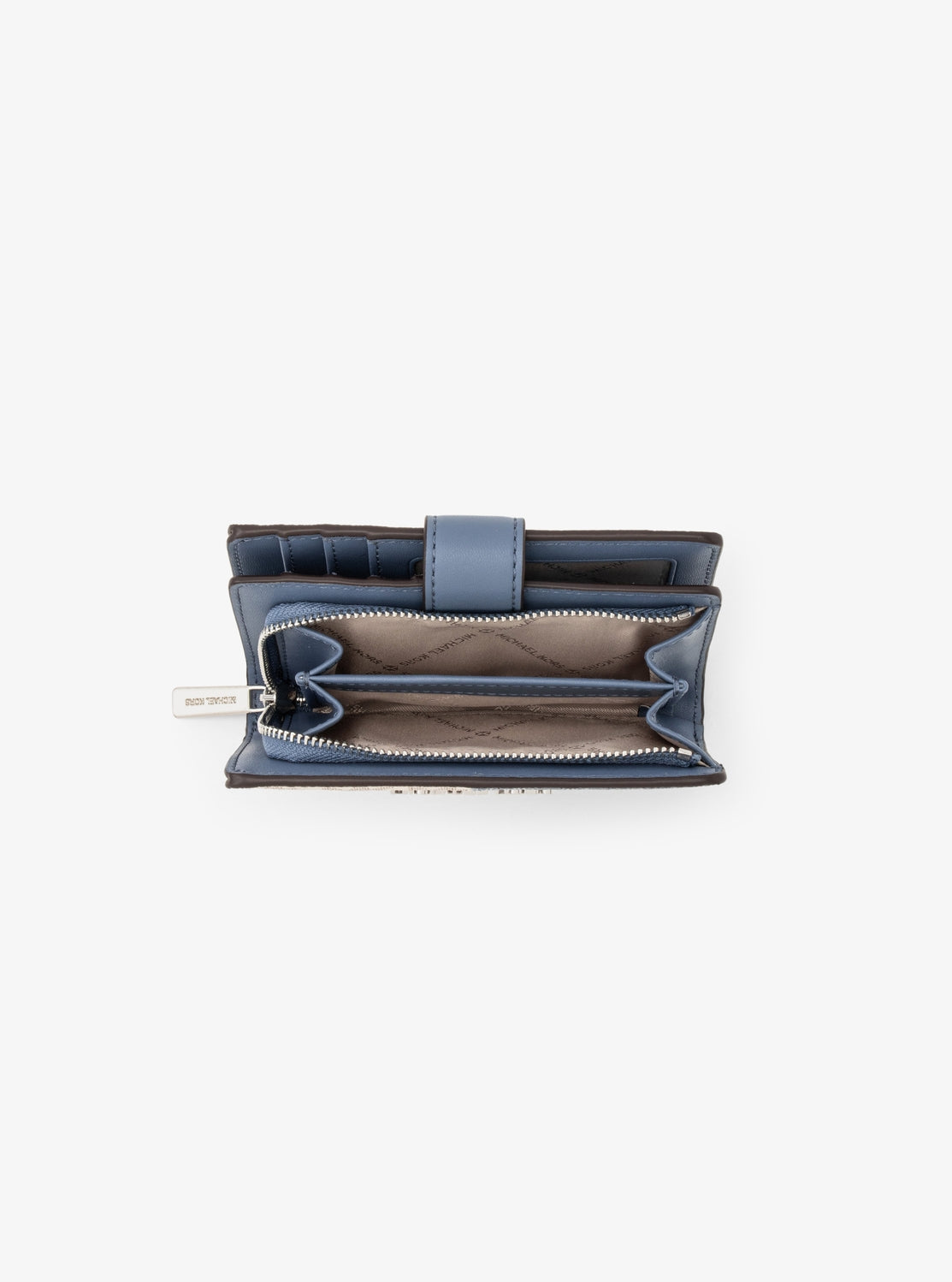 JET SET TRAVEL ツートーン ビルフォールド ジップ コンパクト ウォレット ミディアム - MKシグネチャー