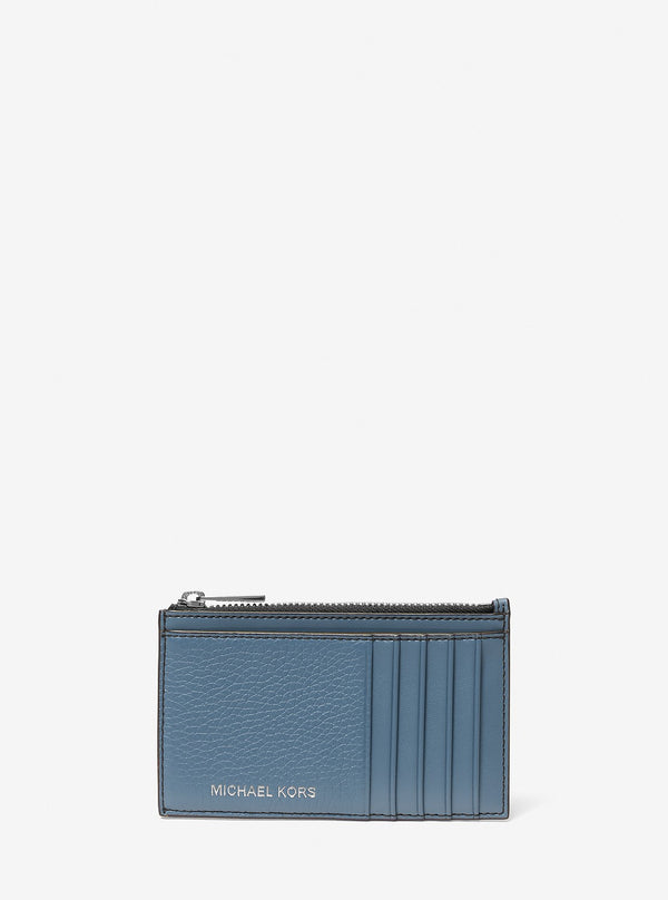 COOPER ぺブルレザー スリム ジップ ウォレット