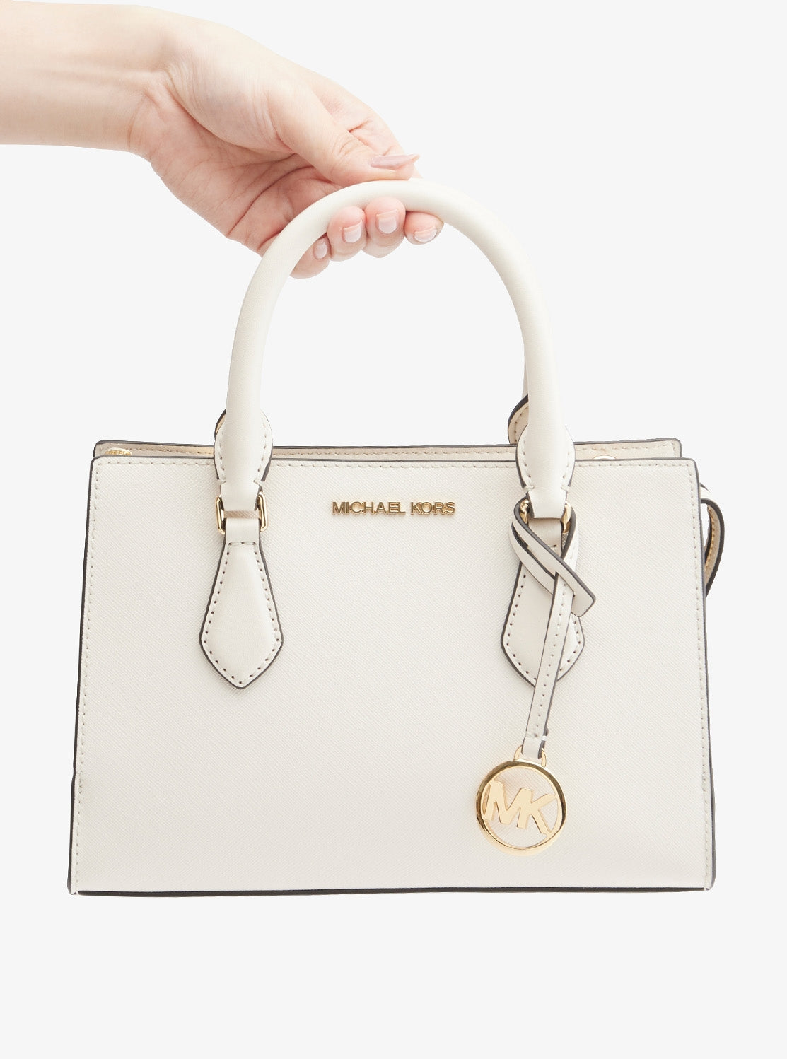 マイケルコース SHEILA 2way サッチェルバッグ ライトクリーム SHEILA センタージップ サッチェル スモール