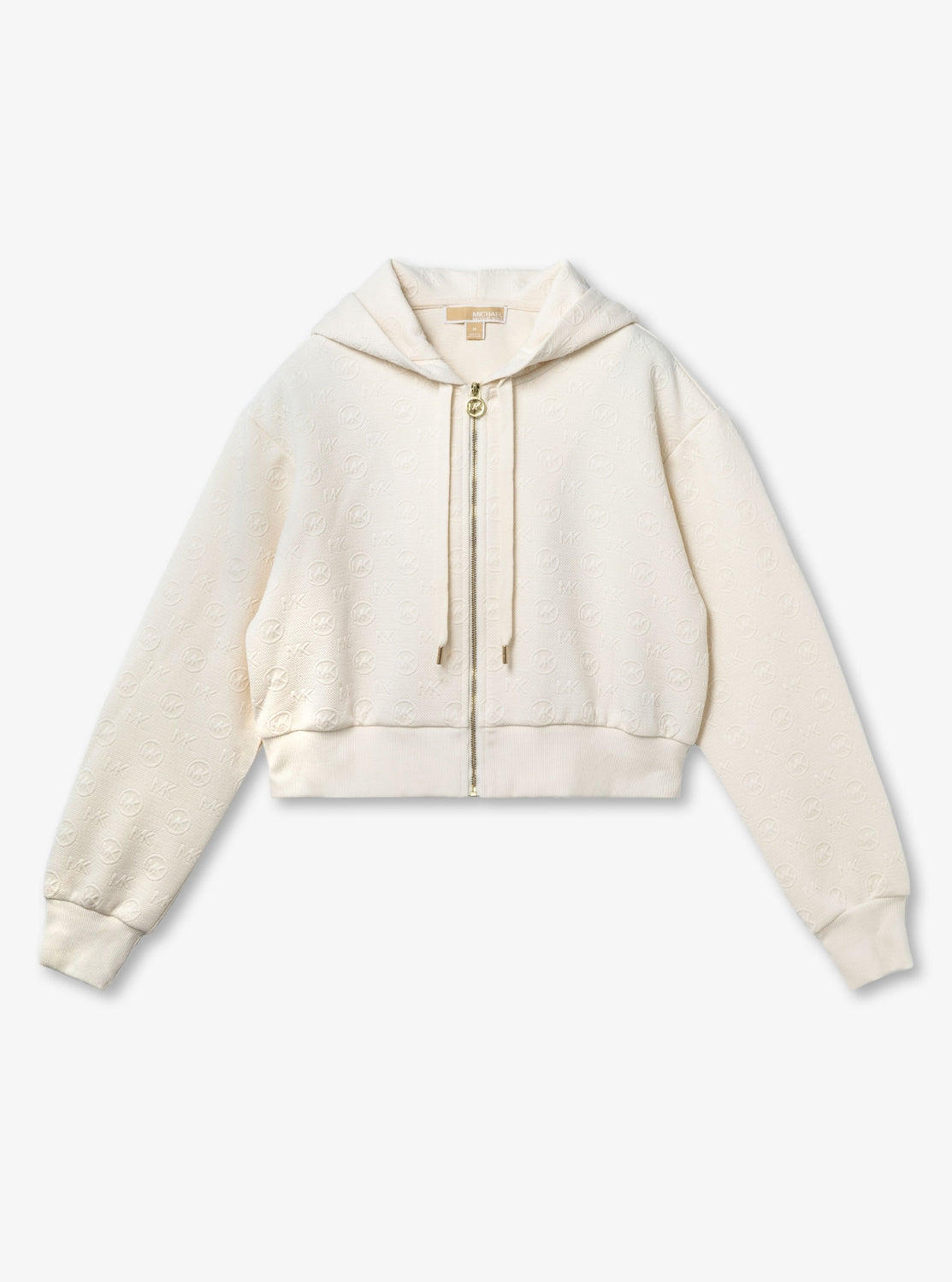 MK CHARM ジャカード クロップ ジップ フーディー