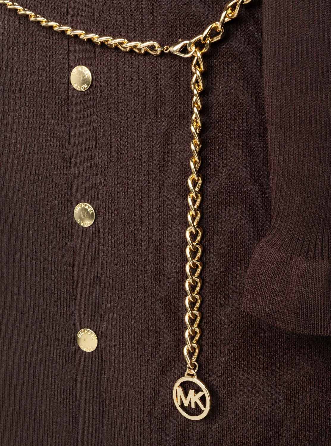 ラッフル カフ スナップ ミディドレス