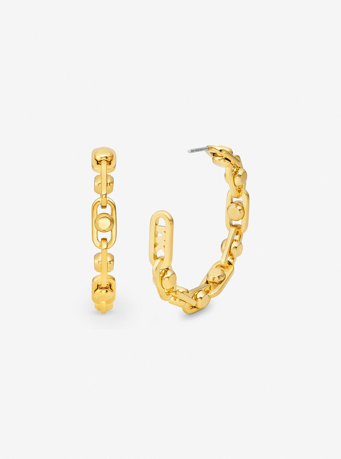 ASTOR プレシャスメタル ブラス リンク フープピアス ミディアム