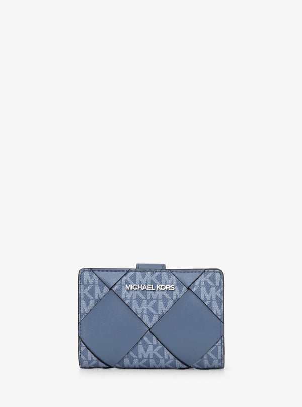 JET SET TRAVEL ウーヴン ビルフォールド ジップ コンパクト ウォレット ミディアム - MKシグネチャー