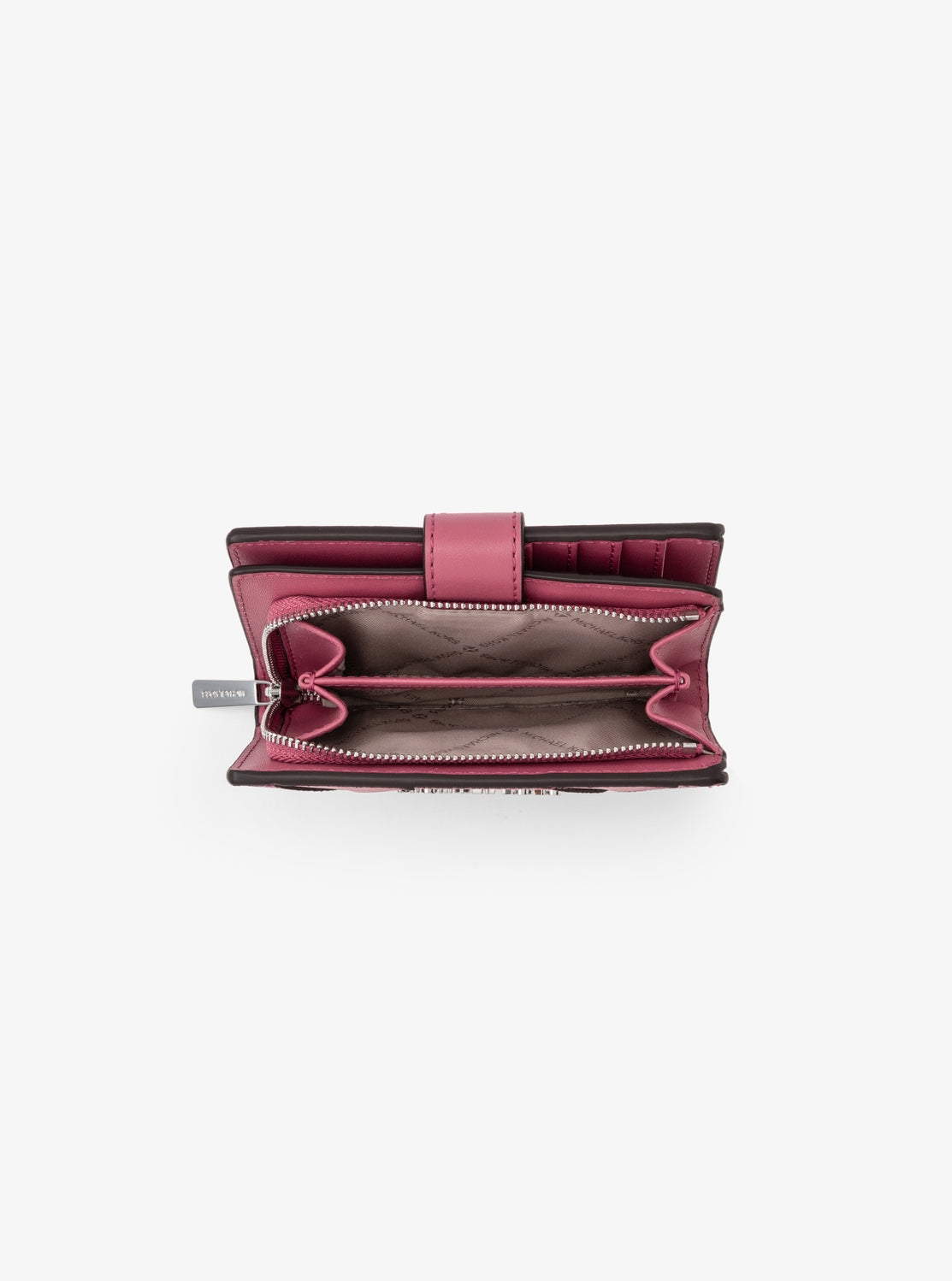 JET SET TRAVEL ウーヴン ビルフォールド ジップ コンパクト ウォレット ミディアム - MKシグネチャー