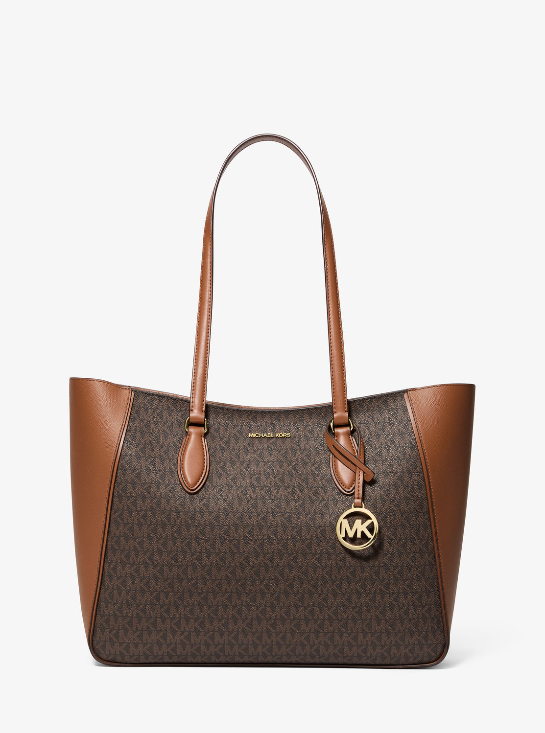 タイムセール　MICHAEL KORS　3in1　トートバッグ　ポーチ3点セット JET SET TRAVEL 3 IN 1 トートバッグ ラージ - MKシグネチャー