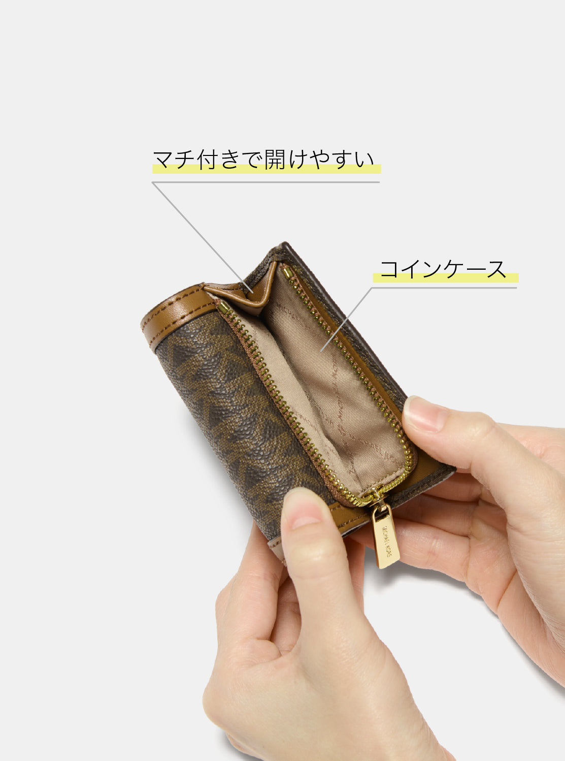 JET SET TRAVEL トライフォールド ジップ ウォレット エクストラスモール - MKシグネチャー