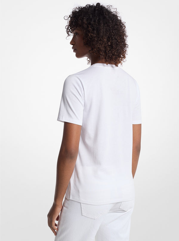 ラインストーン MK サークル ロゴ Tシャツ