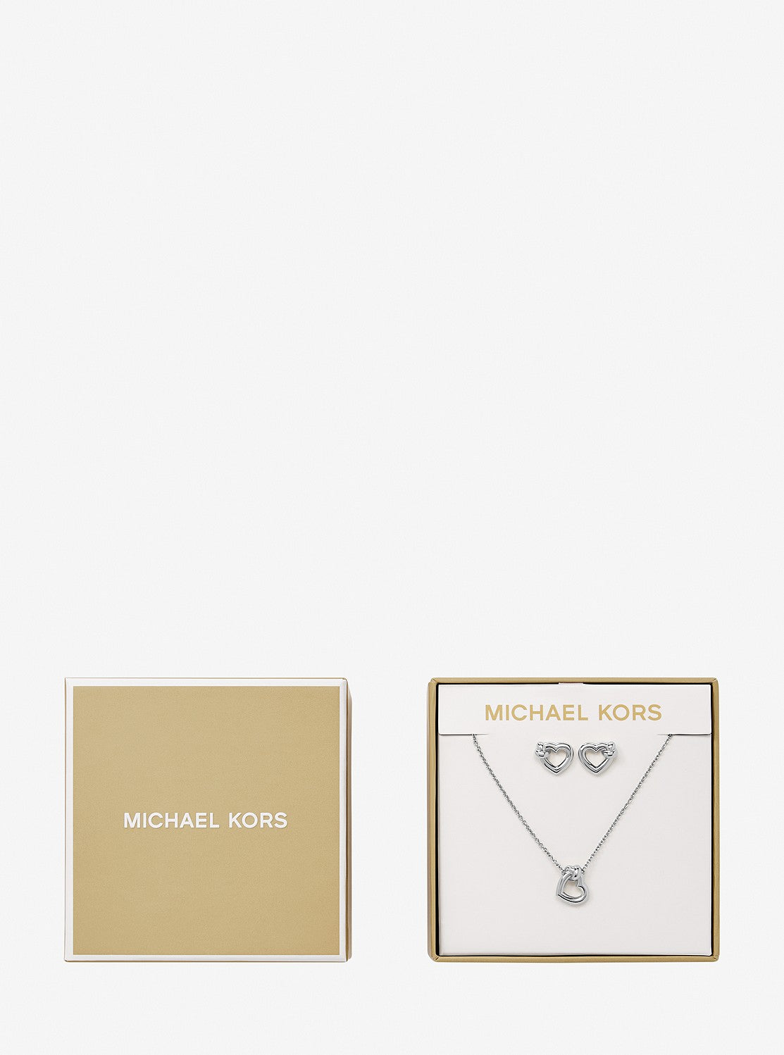 ノット ハート ネックレス & ピアス ギフトセット
