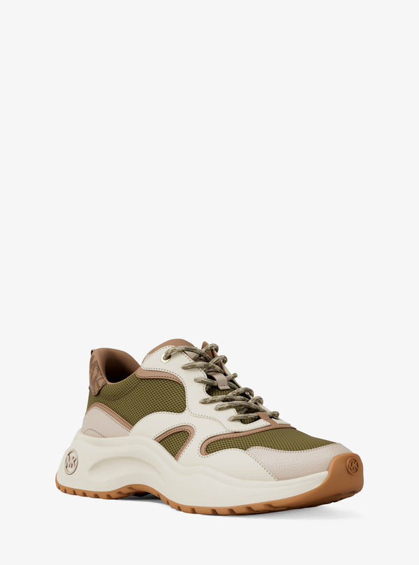 LEVIE ミックスメディア スニーカー