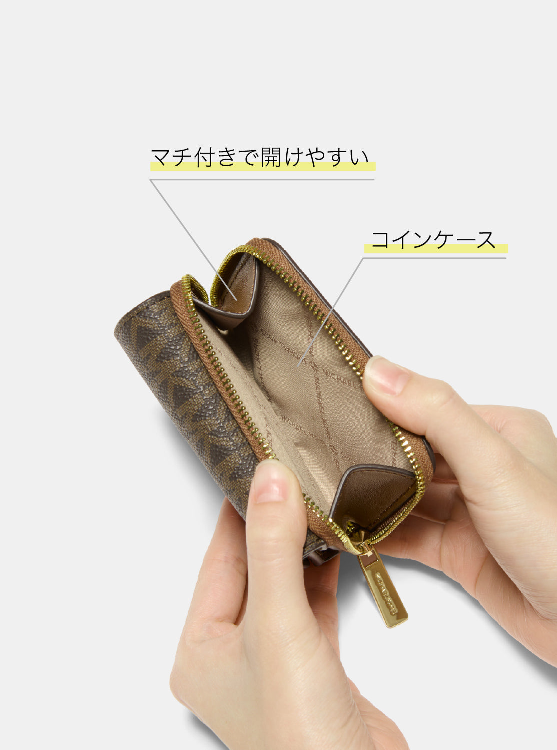 JET SET TRAVEL ミッド ジップ ウォレット スモール - MKシグネチャー