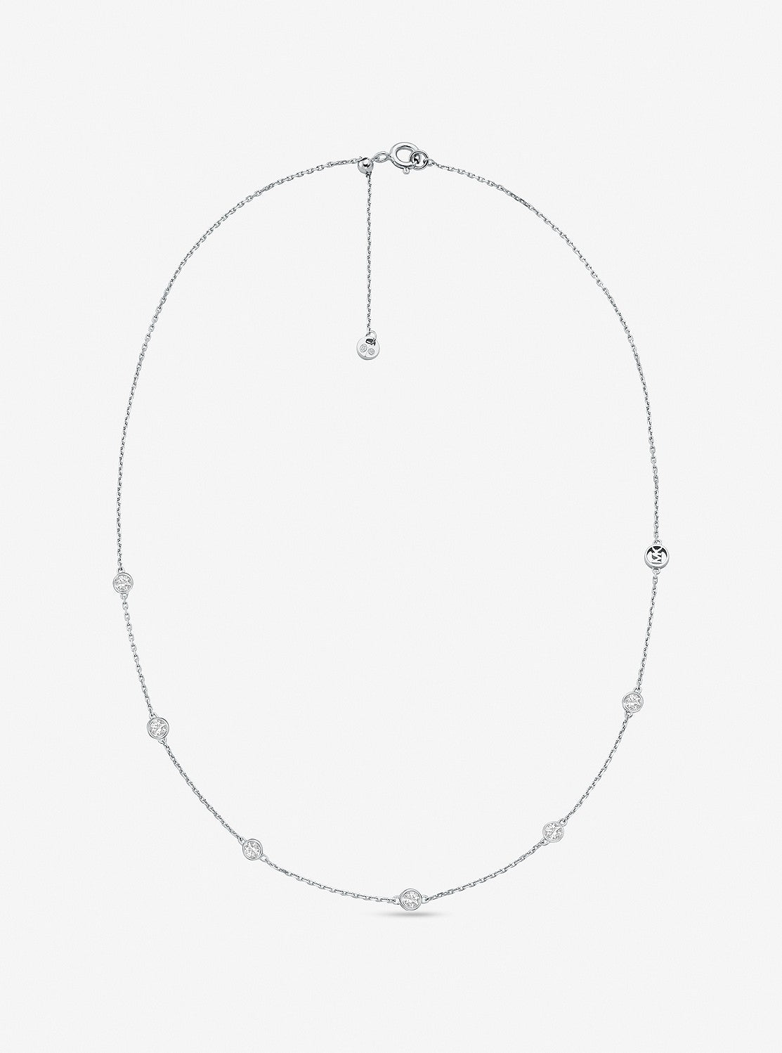 プレシャスメタル スターリングシルバー キュービック ジルコニア ネックレス