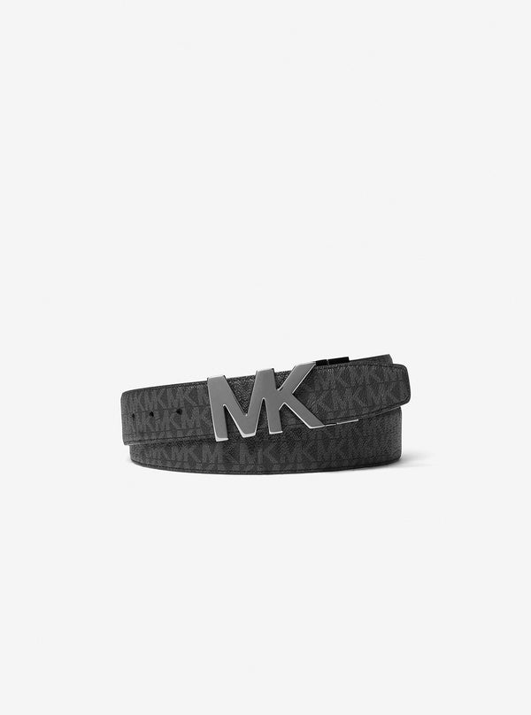 リバーシブル ロゴ レザー ベルト - MKシグネチャー