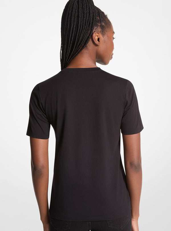 ラインストーン MK サークル ロゴ Tシャツ